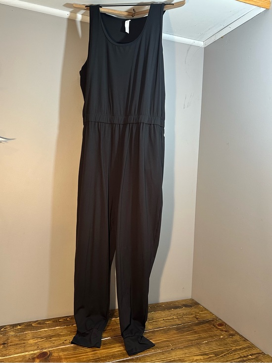 Zella Pants - Zella Black Jumpsuit Tank Elastic Waist Womens Size Large Large